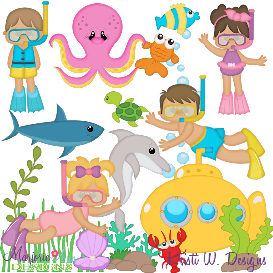 Deep Sea Diving SVG Cutting Files + Clipart - Click Image to Close